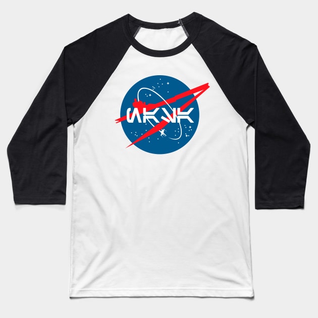 Aurebesh NASA Baseball T-Shirt by groovyraffraff